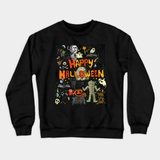 Happy Halloween Scary Retro Crewneck Sweatshirt